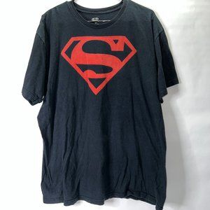 Superman T-Shirt Black Red 2XL